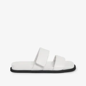 Women's leather slider sandal