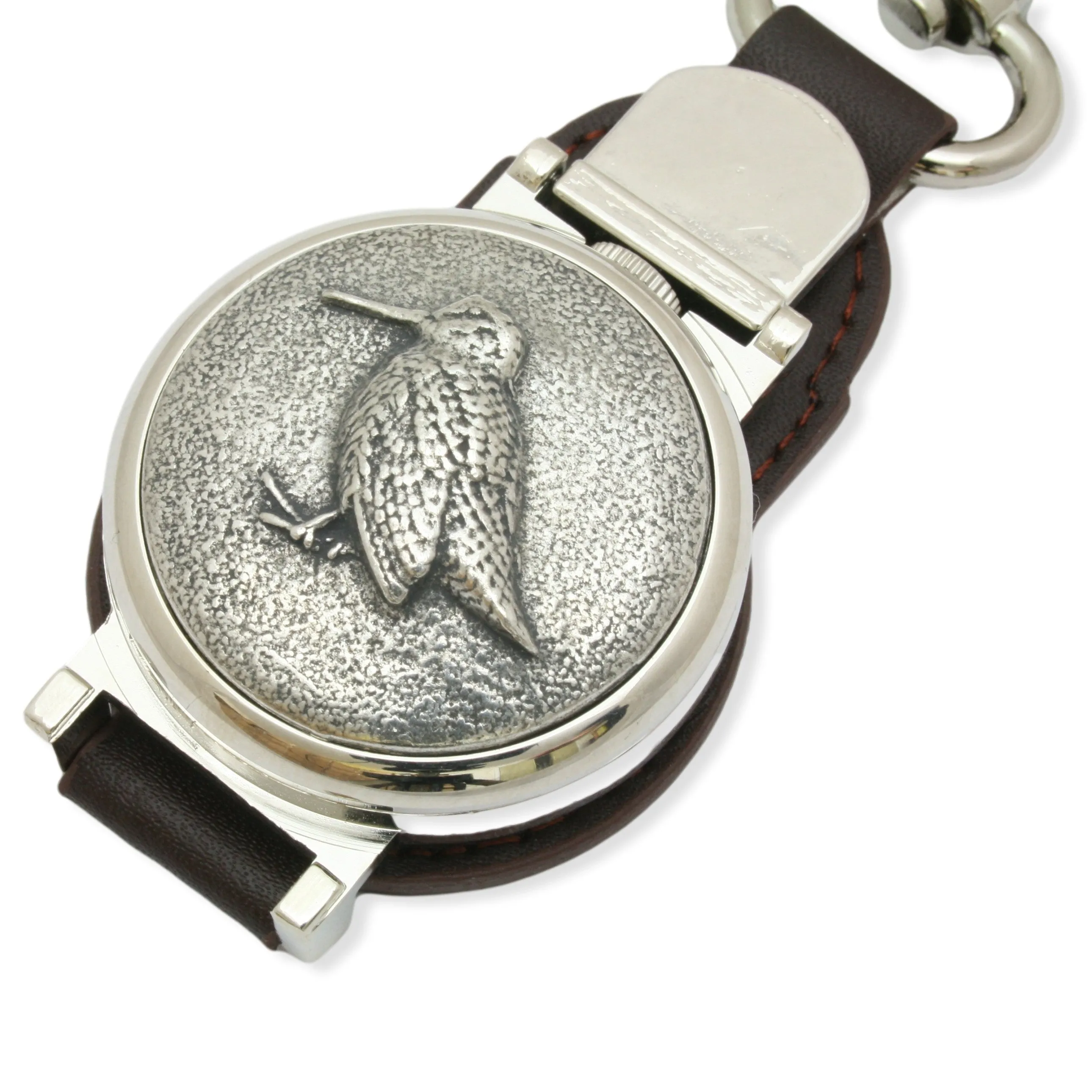 Woodcock Sitting Leather Fob Watch